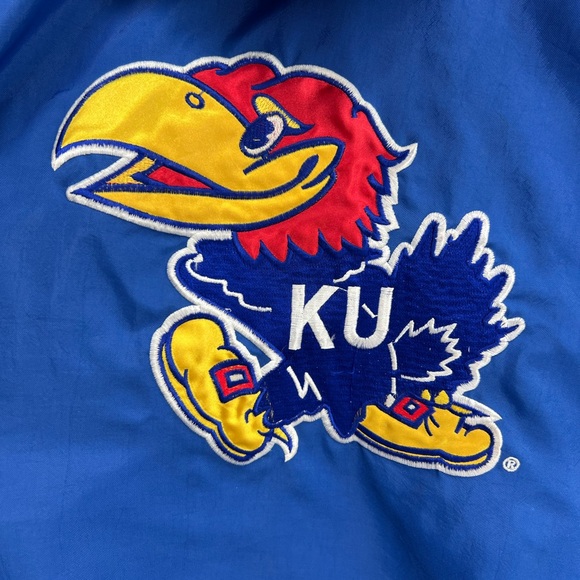 KU University of Kansas VTG Starter jacket coat pullover puffer sports outdoor - Picture 11 of 15